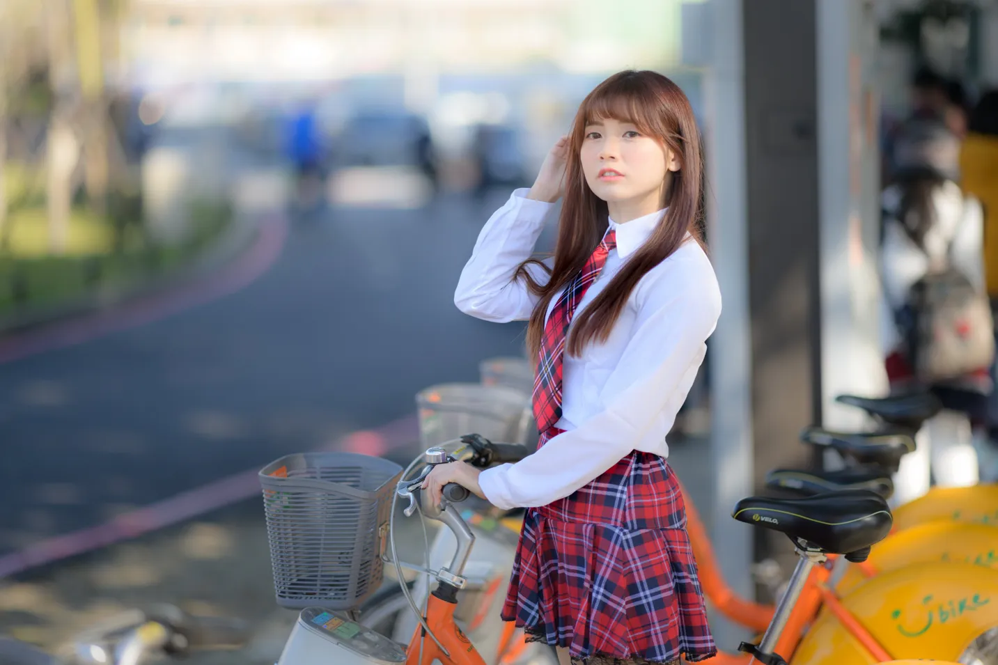 [Mzsock] NO.233 Student uniform high heels street photography#[105P]-16