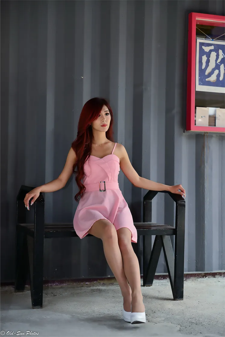 [Mzsock] NO.155 Gao Xuan pink dress, short skirt, stockings, high heels and beautiful legs street photography#[82P]-17