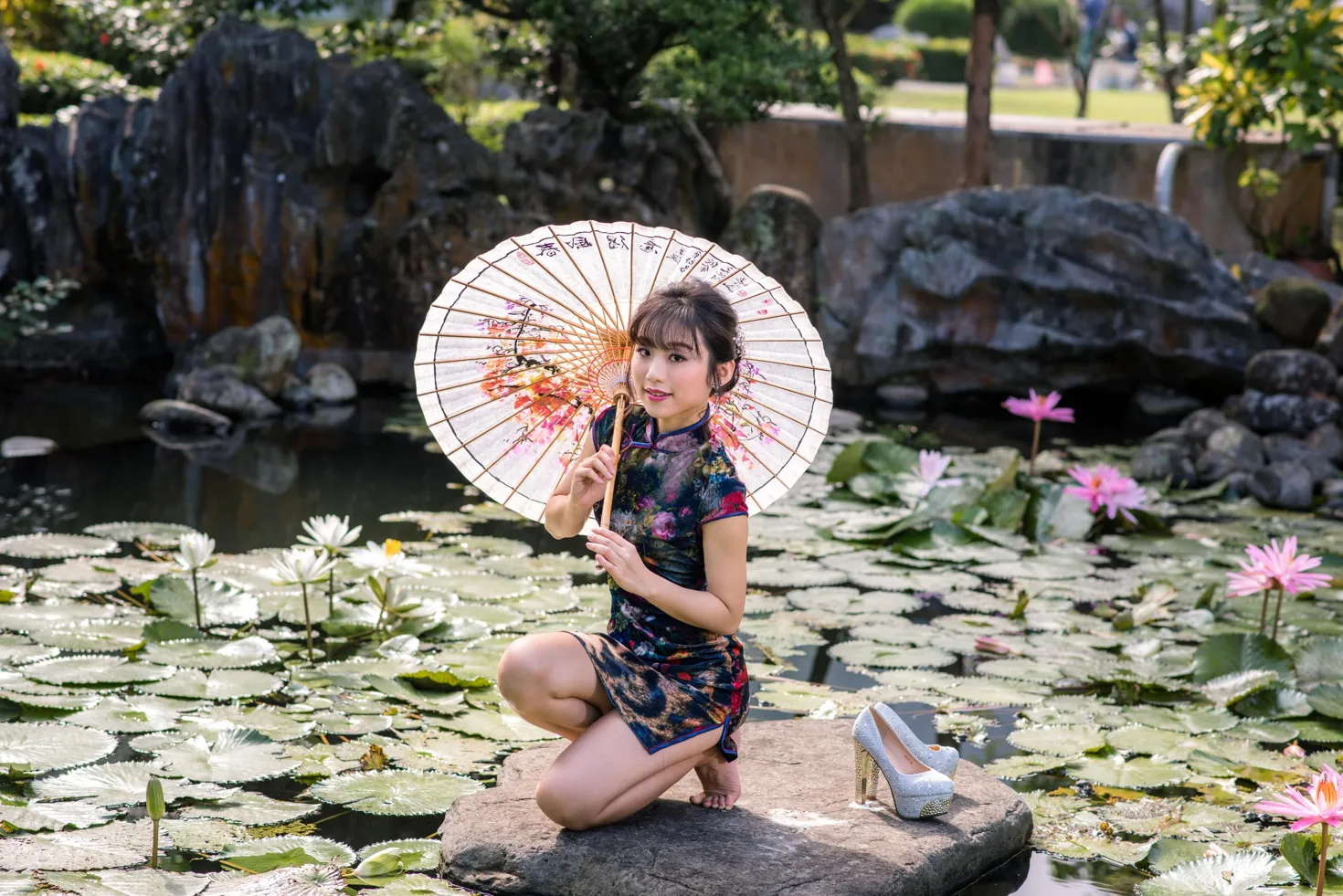 [Mzsock] NO.194 Yu Chen short cheongsam high heels beautiful legs street photography#[105P]-98